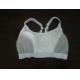 Comfortable Anti-Bacterial Nylon / Cotton Light White 38A Padded Front Closure Sports Bra