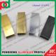 Aluminium Window Profiles Customized U Channel Glossy Silver Gold Color