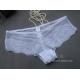 White Convertible Bamboo Fiber / Spandex Women Thong, Custom Print Panties For Ladies