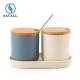 Savall Nordic LFGB Kitchen Seasoning Pot WIth Wooden Cover
