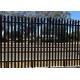 Black Powder Coating Steel Metal Palisade Fence Hot Dip Galvanized