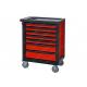 Security Cylinder Lock Mechanic Rolling Metal Tool Chest Auto Repair Red Black 7 Drawer