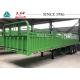 40FT 3 Axles Flatbed Trailer 40 Tons Payload Light Weight With High Wall