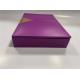 Rectangle Gift Wrapping Box Purple Custom Magnetic Closure Box