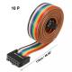 24-30AWG Electronics Wire Harness , Flat Ribbon Jumper Cable Rainbow Color