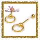 316L surgical stainless steel golden body piercing jewellery with ball and loop BJ55