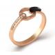 Fashion Rose Gold and Diamond Ring Stainless Steel Jewelry 316L Zircon Ring
