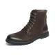 Dark Brown Anti Odor Mens Leather Durable Casual Boots