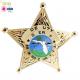 High Quality Custom Metal Zinc Alloy Shiny Gold Enamel Epoxy Country Flag 3D Raised Lapel Pin National Day Star Badge