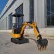 3km/H Small Size 1 Ton Mini Excavator With EPA For Municipal Works 