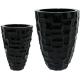 2020 factory direct sale light weight cheap mosaic fiberglass fiberstone flower pots for hotel and villa decorations