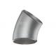BW SS316 45 Degree Stainless Steel Elbow 1/2-72 With ISO9001  DN15-DN1800