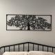 Light Weighted Rectangular Metal Oak Tree Wall Art 48 Inch