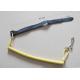 2.5mm yellow spring steel tool lanyard with fabric webbing sticker/standard snap hook