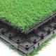 Interlocking Garden Artificial Grass Turf Green Soft PE Material