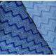 Microfiber Blue Zigzag W Shape Warp 80/20 Mop Twisted Fabric 150cm Width 550gsm