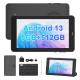 C Idea Android 13 Tablet 512GB With SIM 7 Inch Tablet PC CM518 Pro Black