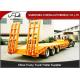 60T - 80T Lowboy Semi Trailer For Carrying Steel Coil , Carbon Steel Lowboy Trailer 