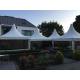 Out side Clear PVC Fabric Wall high peak tent rentals , Pagoda Party wedding reception tents
