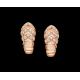   Serpenti Tubogas short earrings in 18 kt pink gold with pavé diamonds Ref. 351847 OR857543
