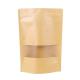 Low Price Stand-Up Kraft Paper Zipper Pouch Bag With Clear Window