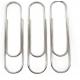 Zinc Finish 78mm Jumbo Round Metal Paper Clips For Office Stationery
