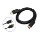 Display Port Molded Male To Male 1.8M DP To DP Cable