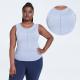 customizable Women'S Plus Size Yoga Wear Round Neck Laser Cut Tank Top