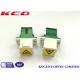 Green Fiber Optic Adapters SC / APC Shutter Cap 0.2Db UV Protection Shuttered