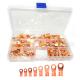 80pcs Open Barrel Wire Crimp Copper Ring Lug Terminals Assortment Set Kit OT 10A  to 100A