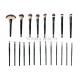 Affodable Discount Synthetic Makeup Brushes With Matte Black Handle Glossy Ferrules