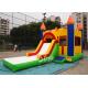 Water Bouncy Castle With Slide And Pool / Basketball Hoop for Backyard