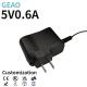 5V 0.6A Wall Mount Power Adapters Electric Unit VI Efficiency