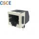 High Wearing Telephone Cable Connector RJ11 Half Shielded Single Port With Panel