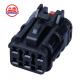 Black Color Female Waterproof Automotive Wire Connectors 6 Pins With Lock