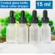 10ml 20ml 30ml 50ml 100ml Oblique Shoulder Glass Essential Oil Bottle White Frosted Dropper Bottle for serum skincare