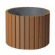 PU Paint Finish Outdoor Large Planters Camphor Wood Material