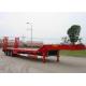 Low-bed Semi Trailer Truck 3 Axles 70Tons 17m for Loading construction machine