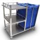 900MM Hospital Equipment Stainless Steel Dirty Linen Medical Waste Trolley with Wheels