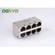 RJ45 Magnetics 2X4 dual deck 8 port Gigabit Ethernet Rj45 connector 0811-2X4R-28-F RoHS