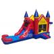 Outdoor ancient castle inflatable water bounce house with pool for kids summer