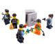 MOC city accessories plioceman mini figure container diamond money safe box building block