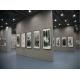 Portable Wooden Room Dividers For Exhibition Hall Aluminium Track Wheel