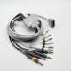 TPU Medical EKG ECG Machine Cable 10 Leads Compatible SE-1515 DX-12