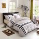 Grey Color Household Use Cotton Satin Bedding Sets , Cotton Bed Linen Sets