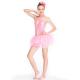 Pink Ballet Dance Tutu Dress Sequins Bodice Dance Solo Duet Costumes Stage Competitions Performance