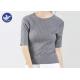 Women Crew Neck Short Sleeve Sweaters For Summer 100% Combed Cotton Soft