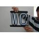LED Letters Wc Sign