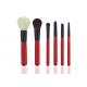Mini Red Travel Makeup Brush Set Professional Makeup Brushes For Face and Lip