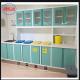 Hospital Furniture Disposal Cabinet Wall Mounted Clinic Stainless Steel Slider 110 Degree Hinge